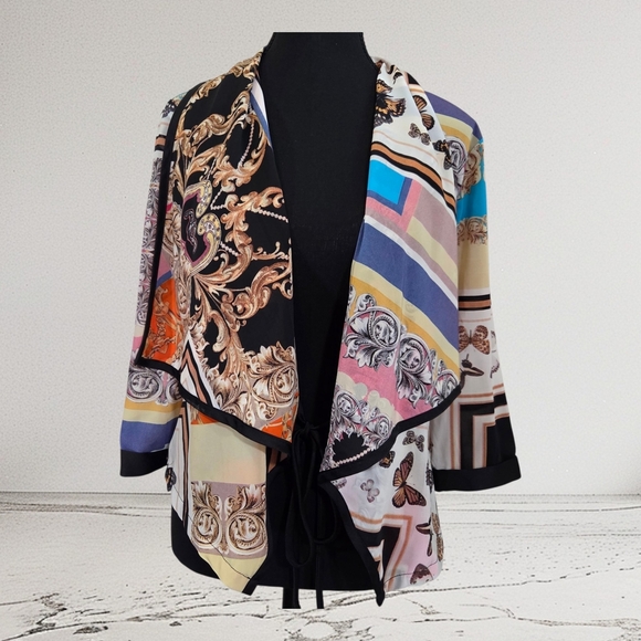 Alberto Makali Multicolor Patchwork Cardugan Size Small - Picture 1 of 7